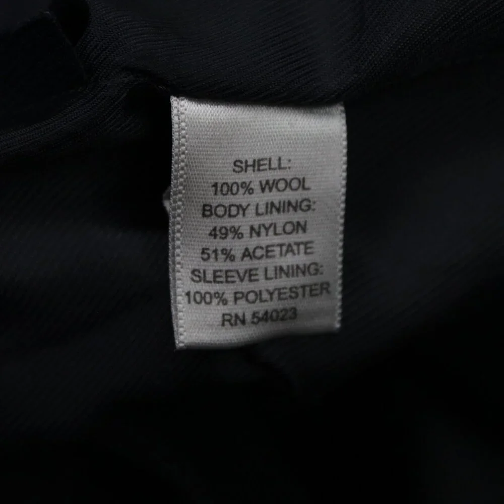 Banana Republic Blazer Men 42R Black Pinstriped Wool 2 Button Sports Jacket Coat